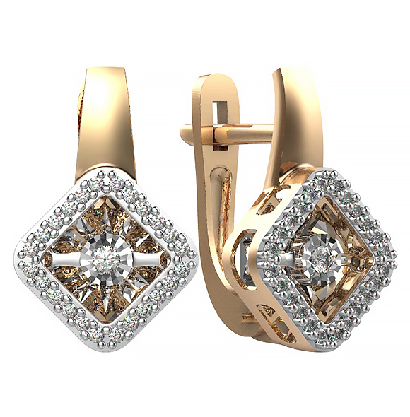 С4052-0120 серьги (585)