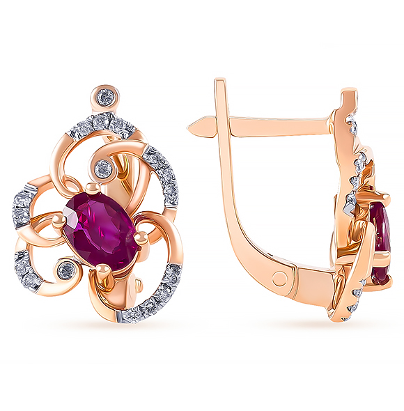 US37284 Серьги (Au 585)