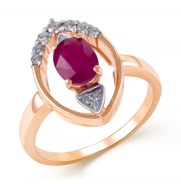 Дж54698/1026 Кольцо (Au 585)